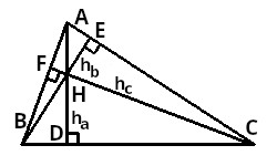 Les trois hauteurs du triangle